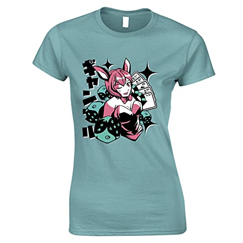Tim and Ted Clin d'oeil Anime Girl T-Shirt pour Femme Sky Blue XXL Cover