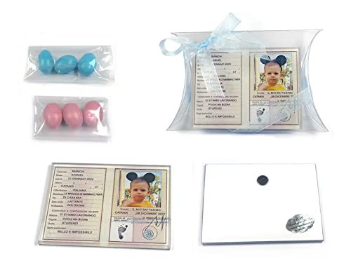 Bomboniera battesimo magnete personalizzabile