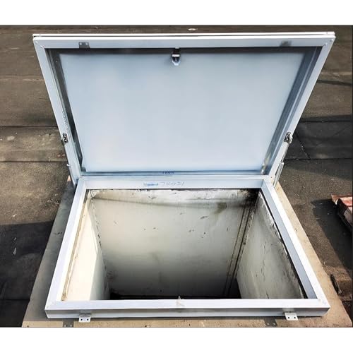 Cubierta de ático de metal 66x71 cm personalizable para acceso a techo y sótano resistente 2