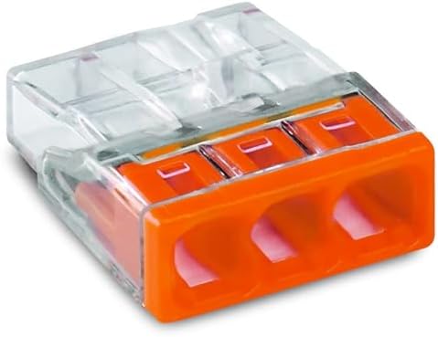 WAGO Zaciski przyłączeniowe 2273-203 | 3-pinowe, do 2,5 mm², 100 sztuk, COMPACT zacisk przyłączeniowy do przewodów stałych, potwierdzone bezpieczeństwo aplikacji, najmniejsza możliwa konstrukcja
