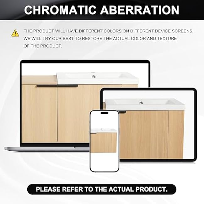 ZeHuoGe Bathroom Vanity Sink Combo for Big Space,Modern Bathroom Cabinet with Sink, Bathroom Sink Cabinet Set (Oak, 47 W)