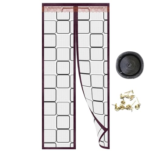 Pantalla magnética de cierre magnético Eva, tapa de frío | para aislamiento térmico para balcón, garaje, tienda, corredera de cristal, entrada