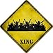 SMART BLONDE Event Crowd Xing Novelty Metal Crossing Sign CX-160