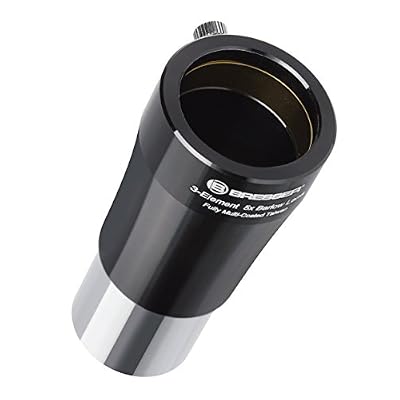 Bresser Barlow Telescope Lens 5X 31.7 mm / 1.25 Inch 3-Element Design and Multi-Coated