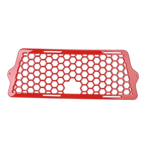 Rejilla delantera ligera y fácil de instalar con acabado rojo elegante para coche 6