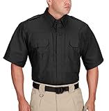 Propper Men's Short Sleeve Tactical Shirt, Black, X-Large Regular