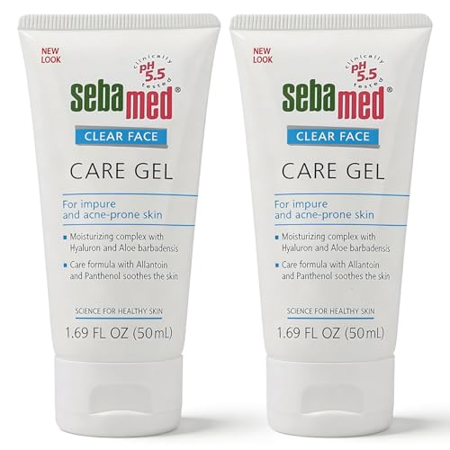 SEBAMED Face Care Gel (50mL) with Aloe Vera and Hyaluronic Acid for Oily and Combination Skin Appearance Care - Made in Germany - Pack of 2