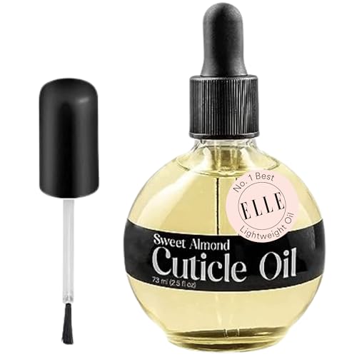 C CARE Sweet Almond Cuticle Oil For Nails – Repairs Cuticles Overnight – Moisturizes and Strengthens Nails and Cuticles – Dropper & Brush included – 2.5oz