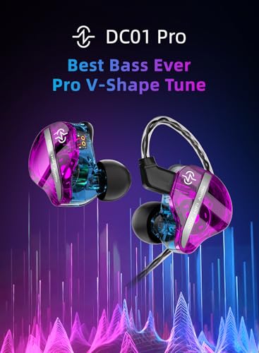 Yinyoo CCZ DC01 PRO Wired Earbuds,Deep Bass In Ear Headphones,Powerful Magnetic Composite Diaphragm In Ear Monitor,Pro V-shape Tune Wired Earphones,High-purity OFC cable for Gaming,Musicians - Image 2
