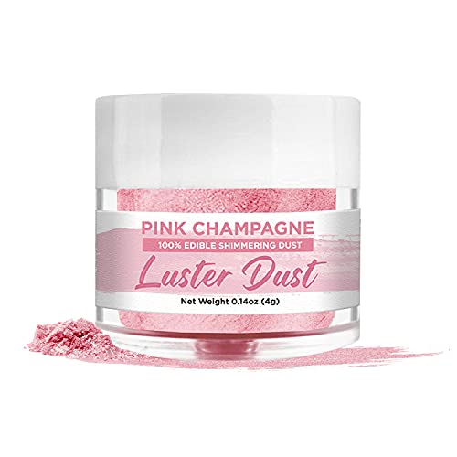 Bakell Edible Pink Champagne Luster Dust & Paint | Luster Dust | Kosher Certified | Halal Certified Paint, Powder & Dust | 100% Edible & Food Grade| Cakes, Vegan Paint & Dust (Pink Champagne) #TOP23
