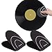 2Pcs Disc Cleans Protections Pad for Vinyls Records Black Vinyls Record Clip Handler Record Record Protector