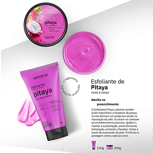 “Esfoliante Labotrat Pitaya Ácido Hialurônico Bioativos Rosto Macio Saudável Hidratado Reduz Linhas