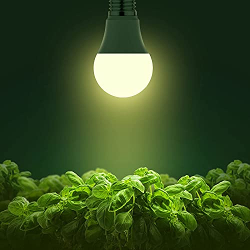 Image of Briignite 4 Pack Grow Light Bulbs, LED White Bulb A19 Bulb, Full Spectrum Plant Bulbs E26 Base, 11W 100W Equivalent, for Indoor Plants, Seed Starting