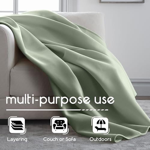 King Throw Blanket - Original Blanket - Snuggle-Ready - Durable Machine Washable Pet Friendly - All-Season Comfort - Layering Bed Sofa Blanket - Blanket for Bed - Cozy Throw Blanket - Sage Green by Vellux - Image 7