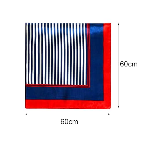 Red White Blue Stripe Square Scarves, 19.6 x 19.6 inches, Red White Blue Stripe, 4 Piece Set2