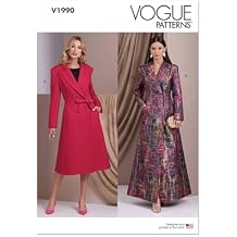 Vogue Misses Lined Coats Sewing Pattern Packet, Sizes 18-20-22-24-26, Multicolor