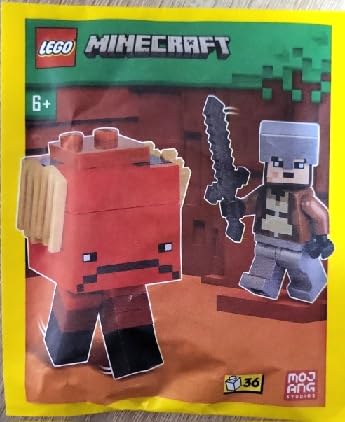 LEGO Minecraft Nether Hero and Strider Minifigures Paper Bag Set 662402