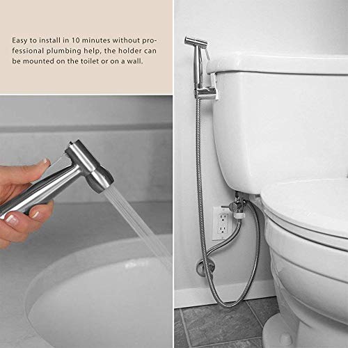 image for EvasivePro Handheld Bidet Toilet Sprayer, Premium Stainless Steel Bath