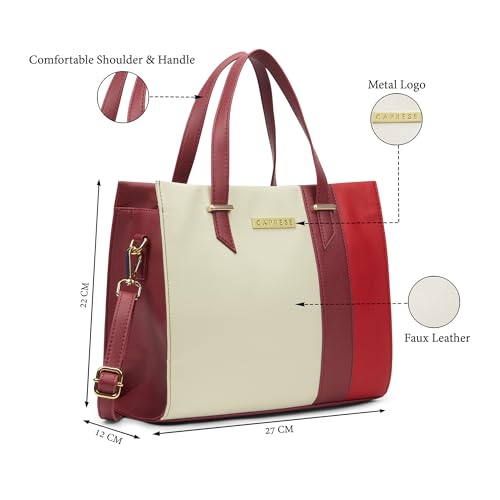 Image of Caprese Deer Medium Satchel Bag for Women with Multiple Compartments, Adjustable & Detachable Strap | Versatile Shoulder, Crossbody & Handheld Bag for Work, Travel, and Everyday Use
