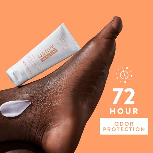 Image of Native Whole Body Deodorant Cream Contains Naturally Derived Ingredients, Deodorant for Women & Men | 72 Hour Odor Protection, Aluminum Free with Coconut Oil and Shea Butter | Sweet Peach & Nectar