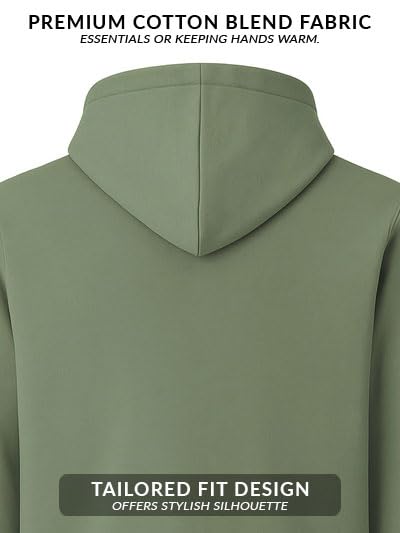 Image of ADRO Men's Regular Fit Zip-Up Hoodie for man | 320 GSM Cotton Poly Fleece Zipper Sweatshirt with Soft Fabric & Printed Hoodies