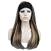 Aimole Long Straight 3/4 Women's Wigs Hair Piece Synthetic Hair with Black Headband(L10-124)