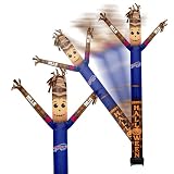 Sporticulture NFL Buffalo Bills Inflatable Crazy Sports Fan - Halloween Scarecrow with LED Lights & Built-in Blower Air Wacky Dancer - Wacky Waving Inflatable Tube Guy Outdoor Party Decoration
