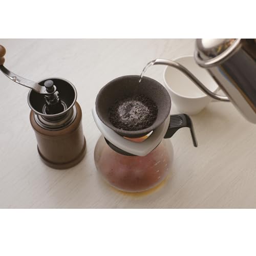 IPPINKA COFIL Japanese Ceramic Coffee Filter - Reusable Dripper with Brown Holder, Crafted in Japan - Image 2