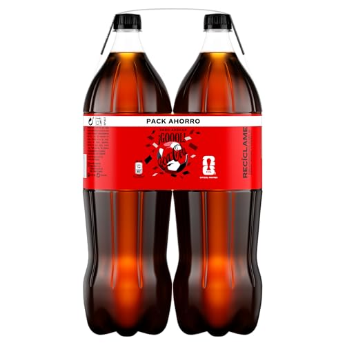 Coca-Cola Zero Azúcar, Refresco de Cola sin Azúcar, sin Calorías - Pack 2 Botellas 2L