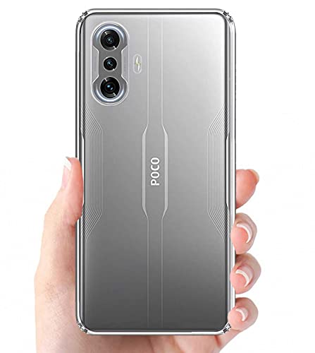 Image of Soft Flexible Silicone Back Cover Compatible with Poco F3 GT, Clear Case