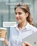 soundcore AeroFit 2 firmy Anker, słuchawki otwarte, regulowane zaczepy na uszy, ścisłe dopasowanie, bogaty bas, dźwięk bezprzewodowy Hi-Res, 42 godz. odtwarzania (White, With AI assistant)