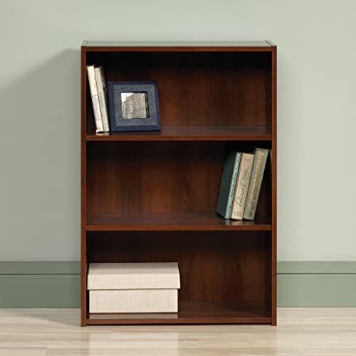 Sauder Beginnings 3-Shelf Bookcase, Bookshelf with Adjustable Storage Shelves, in Brook Cherry finish - Image 5