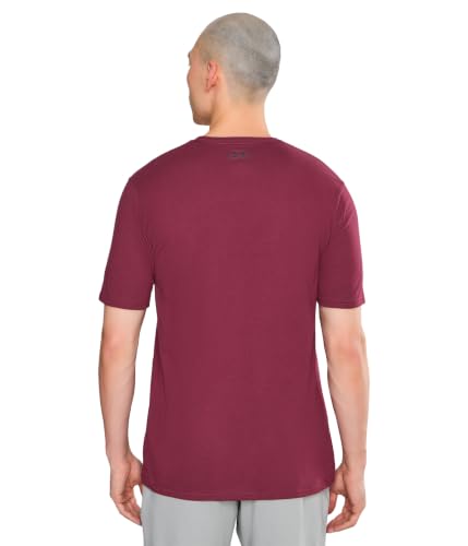 Image of Under Armour Mens, Sportstyle Left Chest Short Sleeve, Vintage Maroon /Black, Large