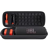 Khanka JBL Flip 7/Flip 6 Waterproof Portable Bluetooth Speaker Protective Case, Case Only (Black)