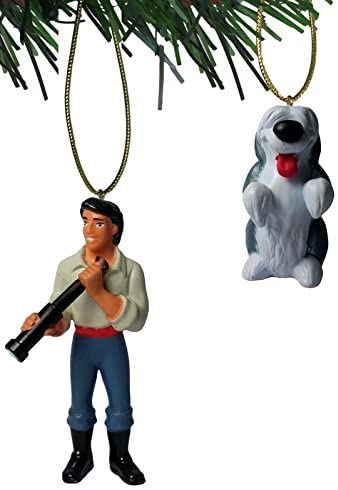 Cadeau Disney idéal Prince Eric & Max lot de 2 décorations pour fan de princesse