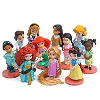 11-Pack Cartoon Dream World Princess Action Figures Toys, Rapunzel Snow Cinderella White Snow Fairy Rapunzel Decoration Doll, Children Toy Gift
