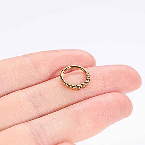 16G Daith Helix Rook Piercing Jewelry Surgical Steel Daith Helix Earring Daith Cartilage Conch Jewelry Septum Nose Rings For Women Septum Hoop Nose Helix Peircing Tragus Earring Hoop Conch Ring 10Mm #TOP2