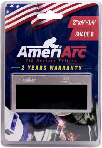 AMERIARC (TIG Masters Edition Premium 2x4 Auto-Darkening Welding Lens - High-Definition Clarity (Shade 9 Masters Edition)