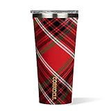 Corkcicle Tumbler - Travel Mug - Inulated Stainless Steel, 16 oz, Highland Plaid
