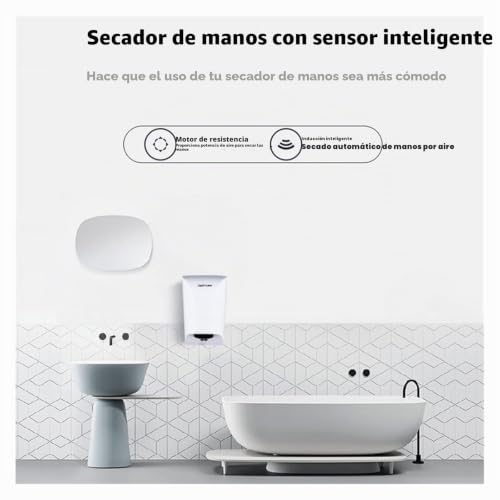 Miniatura 6 de Secadores De Manos Automáticos Para Inodoro, Mini Secador De Manos Con Sensor Inteligente, Color Dorado, Viento De Alta Velocidad Caliente Y Frío, Máquina De Secado Rápido