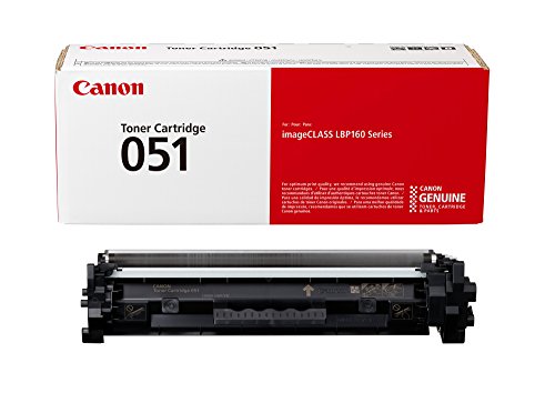Canon Genuine Toner Cartridge 051 Black (2168C001), 1-Pack, for Canon imageCLASS MF264dw, MF267dw, MF269dw, LBP162dw Laser Printers, 1 Size (Toner 051 Standard)