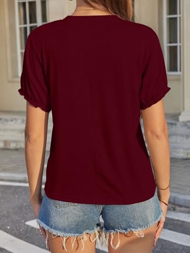 Image of UNCLECAT Women's Short Sleeve T Shirts Trendy Crew Neck Tops Basic Tee | Summer Fall,Boho Tops, Summer Outfits,Casual,Workout Gym Clothes,Fashion Clothing