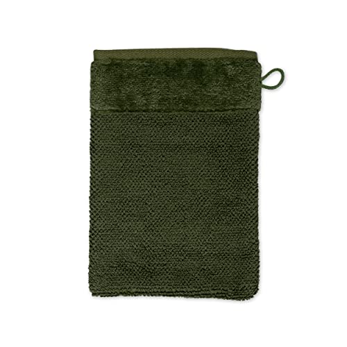MÖVE Bamboo Luxe - Manopla de baño (20 x 15 cm, 60% algodón, 40% Viscosa, de Pulpa de bambú), Color Verde