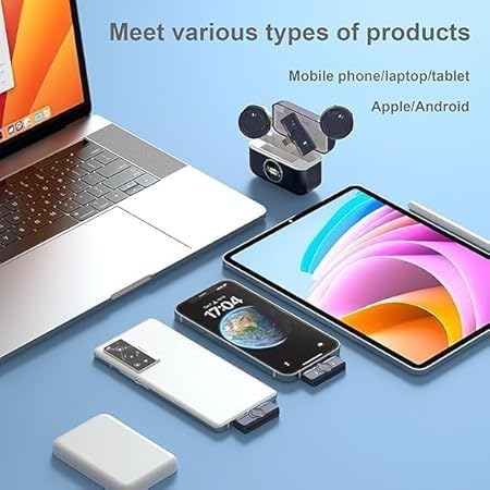 Image of 3 in 1 Lavalier Mic Type C iOS Receiver Magnetic Smart Phone Camera Noise Cancelling Live Streaming Video Mobile iPh-one Android Recording Classes Instagram Singing Podcast Meeting (Q81)