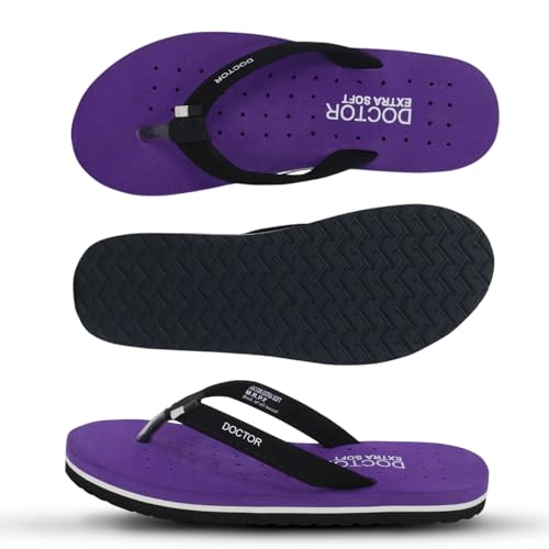Image of DOCTOR EXTRA SOFT House Slipper for Women's Care Dr Orthopaedic Super Comfort Fitting Flat Cushion Chappal Flip-Flop for Ladies & Girl's