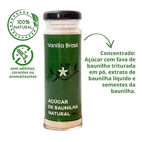 Açúcar De Baunilha 80g + Pasta De Baunilha 42g + Extrato De Baunilha 42g - Kit