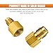 GAOLAOSY 6PCS R134A Brass Refrigerant Tank Adapters, 1/4 SAE Male to 1/2 ACME Female Flare Adapter, R134A R12 Vacuum Pump Adapter Fitting, Universal for Automotive AC Refrigerant System