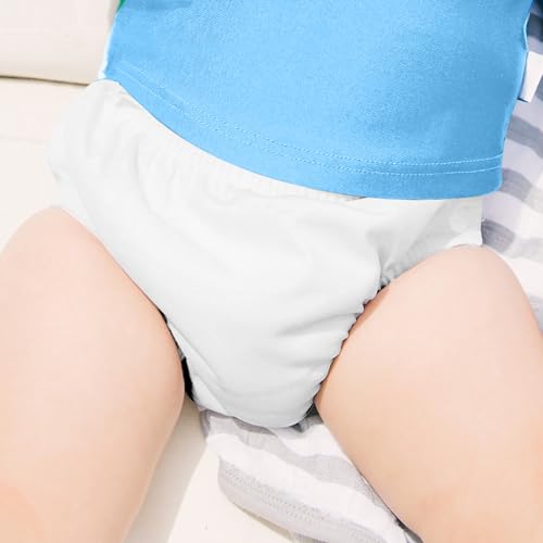Image of green sprouts Reusable Snap Swim Diaper, New White, 18-24 Months
