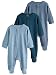 NEXT Baby Jungen Strampler Zwei-Wege-Reißverschluss, 3er-Pack Blau Numeric_56