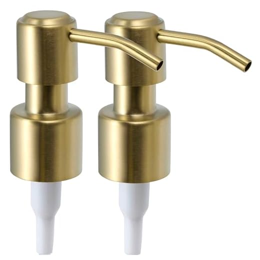 ALTGLAS Dispensador de Jabón 'Roma' - Bomba/Dosificador de Repuesto con Rosca de 22-24 mm en Acero INOX (Dorado Cepillado)